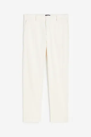 H&M Slim Fit Corduroy trousers, white