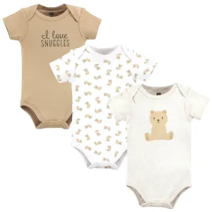 Hudson Baby Cotton Bodysuits, Cute Bear