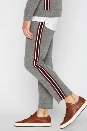 Men's French Terry Stripe Side Cut Off Pant